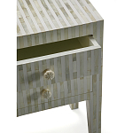 Тумбочка прикроватная White Pearl BEDSIDE CABINET 2 DRAWER варинант исполнения - 2 | Loft Concept в Перми