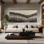 Пейзаж из нитей Макраме Wall decor Black and White Landscape варинант исполнения - 1 | Loft Concept в Перми