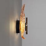 Бра с волнообразным стеклянным плафоном и вставкой из мрамора Liquid Stone варинант исполнения - 7 | Loft Concept в Перми