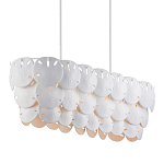 Люстра овальной формы с белыми подвесными элементами White Natural Lines варинант исполнения - 1 | Loft Concept в Перми