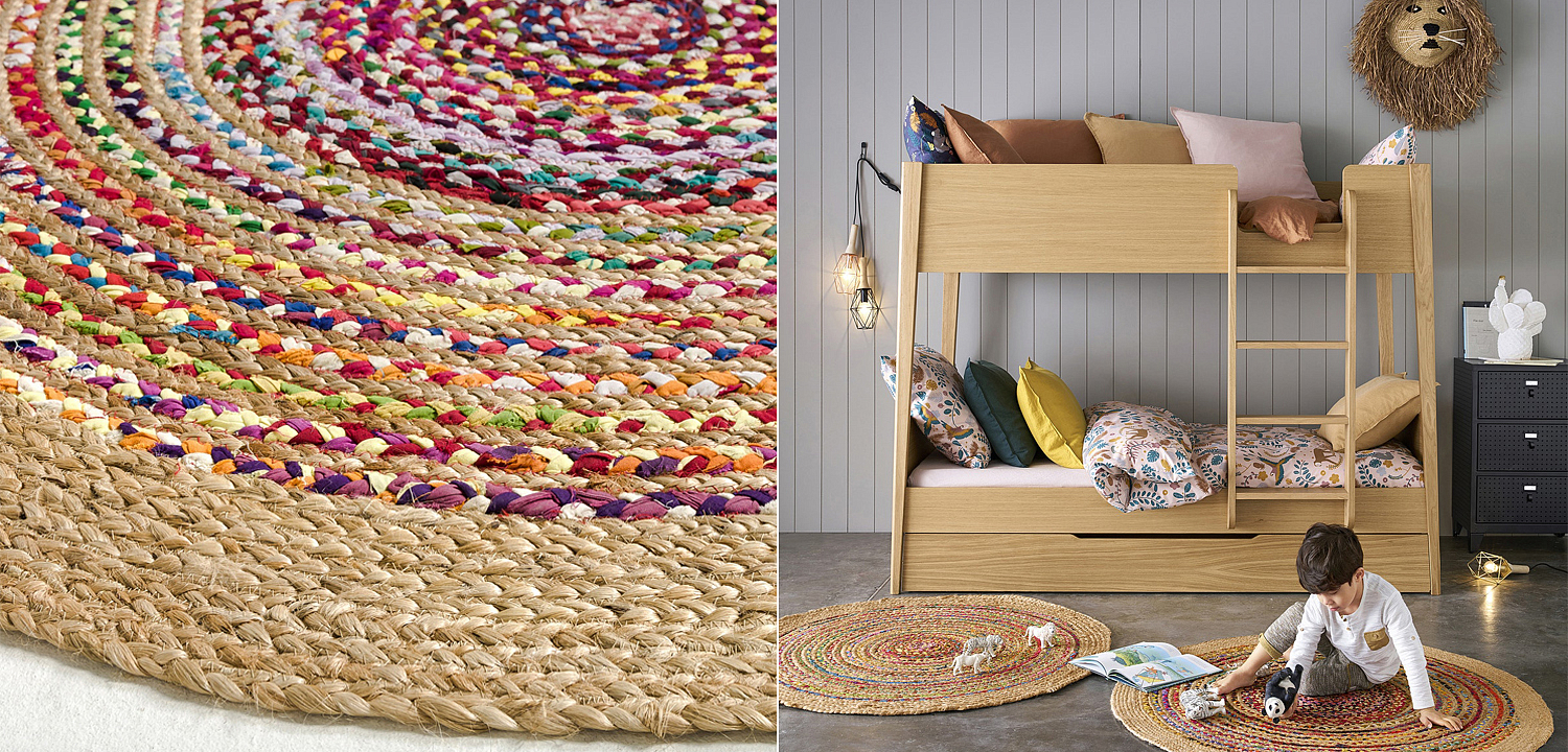 Ковер Round Multicolored Carpet джут и хлопок Ковер Round Multicolored Carpet джут и хлопок - Loft-Concept в Перми
