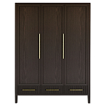 Большой Шкаф Primo Темный орех с 3 дверьми и 3 выдвижными ящиками варинант исполнения - 10 | Loft Concept в Перми