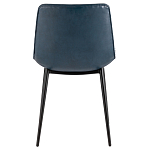 Стул с обивкой из экокожи темно-синего цвета RHOMBUSES UPHOLSTERY варинант исполнения - 3 | Loft Concept в Перми