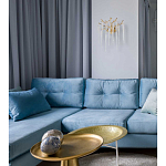 Бра золотого цвета с разветвленными ветвями и длинными прозрачными подвесками в форме стеклянных сосулек Droplet Chandelier варинант исполнения - 7 | Loft Concept в Перми