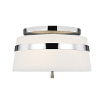 Потолочный светильник с белым тканевым абажуром Generation Lighting варинант исполнения - 1 | Loft Concept в Перми