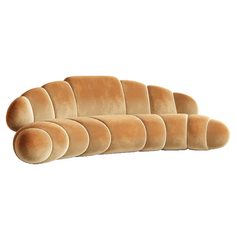Диван «Croissant» Бежевый Красный Диван «Croissant» Бежевый Красный в Перми | Loft Concept