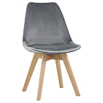 Стул с мягким велюровым сиденьем Arvika Grey варинант исполнения - 1 | Loft Concept в Перми