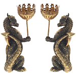 Подсвечник в виде дракона Dragon candlestick Gold Red L or R варинант исполнения - 1 | Loft Concept в Перми