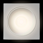 Встраиваемый спот светодиодный квадаратный белого цвета с круглым углублением Ombra Lux  варинант исполнения - 3 | Loft Concept в Перми