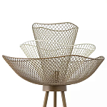 Торшер с трехъярусным плафоном из металлической сетки Light Floor Lamp Made of Metal Mesh варинант исполнения - 2 | Loft Concept в Перми