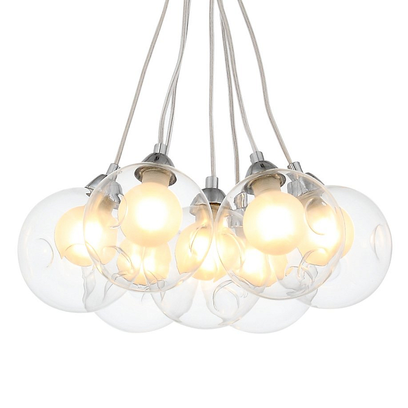 Люстра Bocci 28.7 Round Pendant Chandelier 7 плафонов Хром в Перми | Loft Concept 