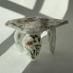 Журнальный стол из эпоксидной смолы с цветами White Flowers Epoxy Resin Coffee Table варинант исполнения - 2 | Loft Concept в Перми