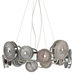 Люстра с плафонами из дымчатого стекла Glass Peonies варинант исполнения - 1 | Loft Concept в Перми