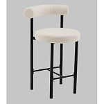 Стул полубарный Floreo букле молочный варинант исполнения - 1 | Loft Concept в Перми