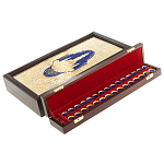 Нарды настольные из натурального камня лазурит и долерит Backgammon from Stone варинант исполнения - 5 | Loft Concept в Перми