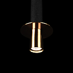Подвесной светильник с узким цилиндрическим плафоном и золотым металлическим декором Concrete Pipe варинант исполнения - 7 | Loft Concept в Перми