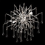 Бра с лучеобразным основанием и подвесками из прозрачного стекла в виде длинных капель Droplet Chandelier варинант исполнения - 8 | Loft Concept в Перми