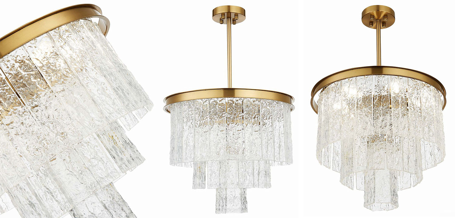 Люстра Renea Textured Glass Chandelier Brass Люстра Renea Textured Glass Chandelier Brass - Loft-Concept в Перми