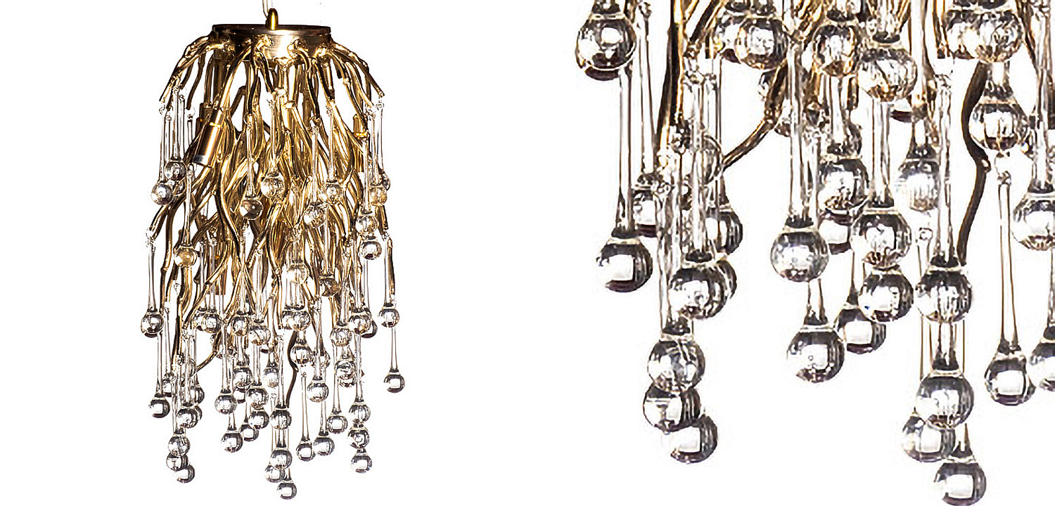 Подвесной светильник Droplet Gold Hanging Lamp Подвесной светильник Droplet Gold Hanging Lamp - Loft-Concept в Перми