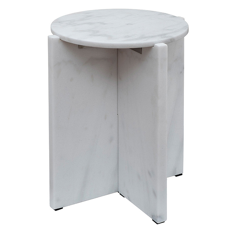 Столик журнальный круглый из белого мрамора Compact White Marble Table Белый Мрамор Bianco Столик журнальный круглый из белого мрамора Compact White Marble Table Белый Мрамор Bianco в Перми | Loft Concept