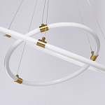 Люстра подвесная с двумя пересекающимися белыми светодиоидными кольцами Luke Lampco Tracer Lamp варинант исполнения - 8 | Loft Concept в Перми
