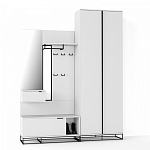 Двухдверный шкаф белого цвета Strict Lines варинант исполнения - 5 | Loft Concept в Перми