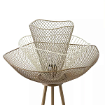 Торшер с трехъярусным плафоном из металлической сетки Light Floor Lamp Made of Metal Mesh варинант исполнения - 1 | Loft Concept в Перми