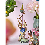 Подсвечник в образе попугая из фарфора с бронзовыми элементами Eden Garden варинант исполнения - 3 | Loft Concept в Перми