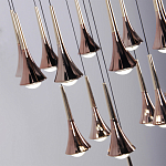 Люстра светодиодная с акриловыми конусообразными плафономи розовое золото Astra 60   варинант исполнения - 4 | Loft Concept в Перми