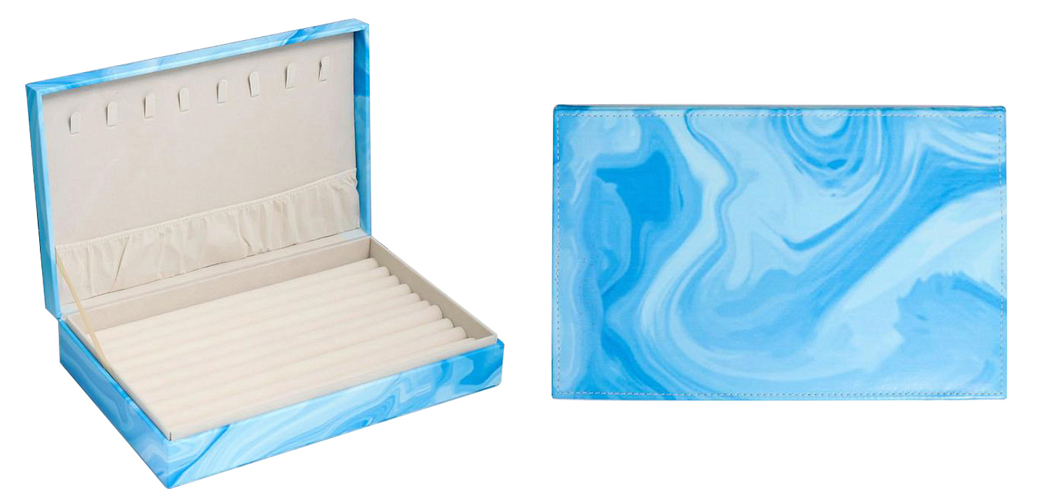 Шкатулка Marble Pattern Box blue Шкатулка Marble Pattern Box blue - Loft-Concept в Перми