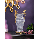 Ваза прозрачная с бронзовыми ручками в виде ангелов Eden Garden варинант исполнения - 2 | Loft Concept в Перми