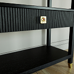 Стеллаж Elsa Dreams Black со стеклянными полками и ящиком варинант исполнения - 5 | Loft Concept в Перми