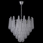 Люстра с подвесками из рифленного стекла в форме капель Textured Glass Chandelier варинант исполнения - 15 | Loft Concept в Перми