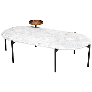 Кофейный стол с белой каменной столешницей Macias Coffee Table White