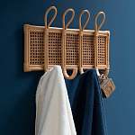Настенная вешалка из ротанга Wila Wall Hanger M варинант исполнения - 7 | Loft Concept в Перми
