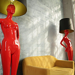 Лампа MANNEQUIN LAMP с абажуром созерцание силуэта варинант исполнения - 7 | Loft Concept в Перми