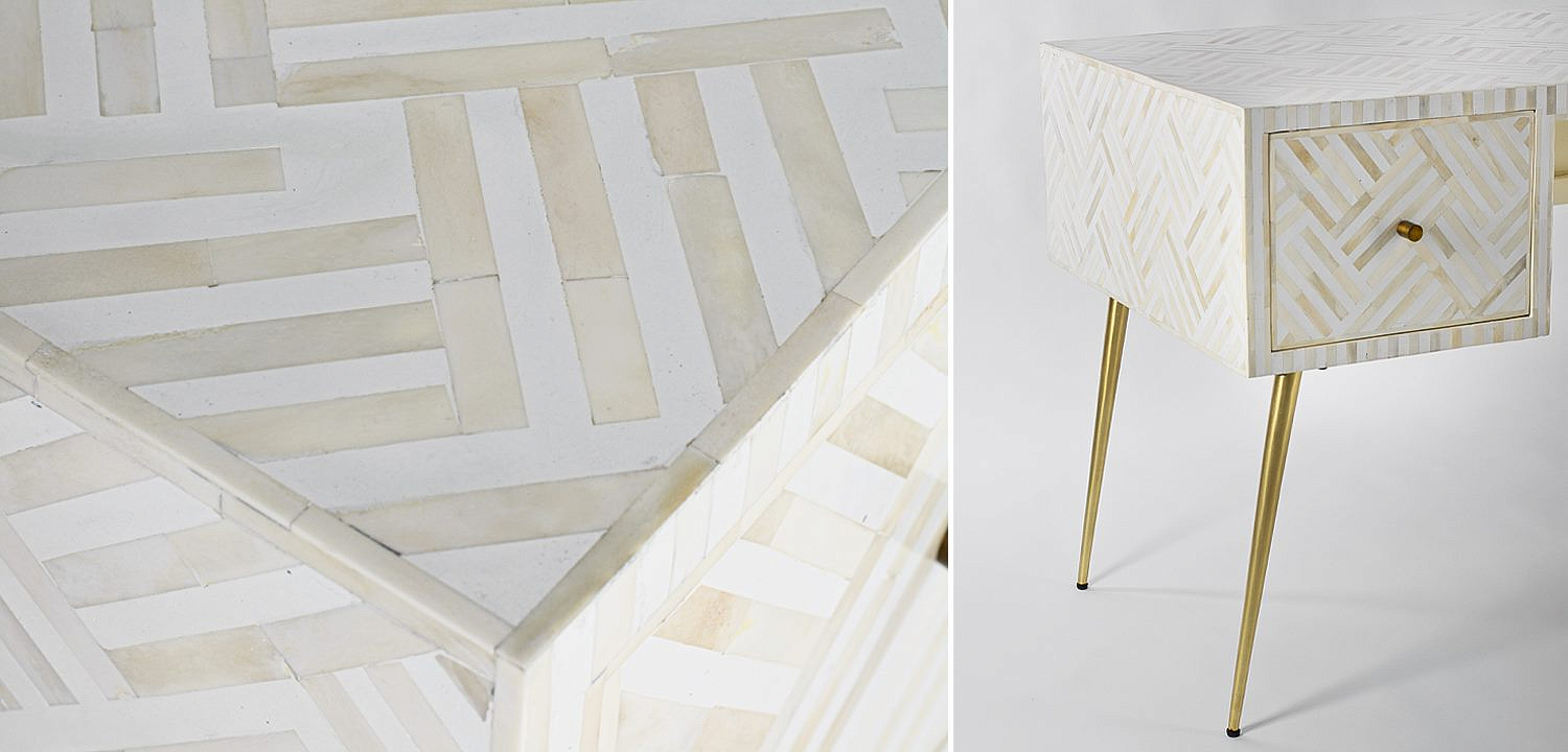 Стол Cream Indian Bone Inlay table Стол Cream Indian Bone Inlay table - Loft-Concept в Перми