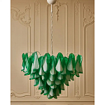 Люстра из стеклянных зеленых лепестков Petalled Illuminator варинант исполнения - 4 | Loft Concept в Перми
