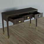 Дизайнерский Письменный стол Elsa Dreams Walnut с тремя ящиками варинант исполнения - 4 | Loft Concept в Перми