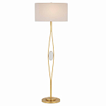 Торшер золотой c декоративной мраморной вставкой на каркасе Kernel варинант исполнения - 1 | Loft Concept в Перми