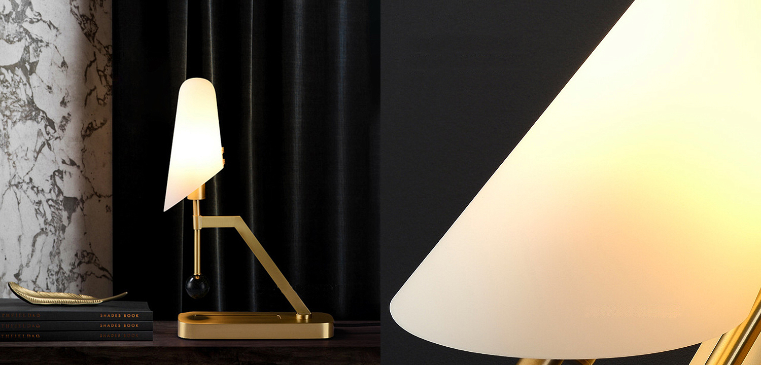 Настольная лампа Gold table lamp with stone Настольная лампа Gold table lamp with stone - Loft-Concept в Перми