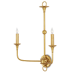 Бра настенное золотого цвета в форме подсвечника Graceful Smoothness варинант исполнения - 2 | Loft Concept в Перми