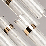 Люстра каскадная с прозрачными цилиндрическими плафонами Jenae Glass Tube Lighting варинант исполнения - 9 | Loft Concept в Перми