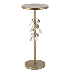 Столик золотистый с цветочной композицией на основании Forest Fairy Tale варинант исполнения - 1 | Loft Concept в Перми