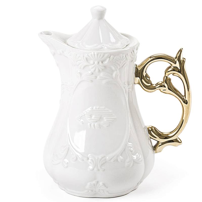 Чайник Seletti I-Teapot Gold Белый Золотой в Перми | Loft Concept 