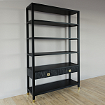 Стеллаж с двумя ящиками Elsa Dreams Black варинант исполнения - 1 | Loft Concept в Перми