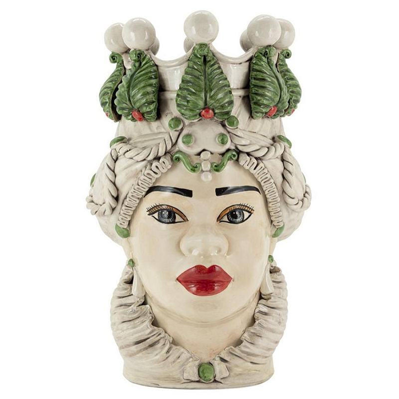 Ваза Vase Moro Lady Ltd Green Red Бежевый Зеленый в Перми | Loft Concept 