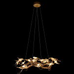 Люстра подвесная с прозрачными стеклянными птичками на ветвях Диаметр 80 см Serip Voa варинант исполнения - 3 | Loft Concept в Перми