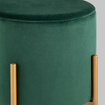 Зеленый пуф на золотистых ножках SANJAY варинант исполнения - 3 | Loft Concept в Перми