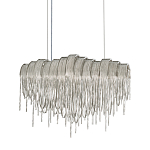 Люстра подвесная с металлическими цепочками и изогнутыми металлическими дугами 72 см Atlantis Chain варинант исполнения - 1 | Loft Concept в Перми